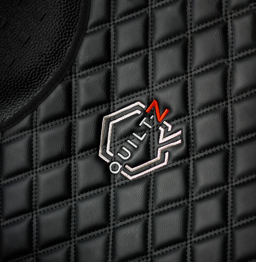 Quilt-Z Logo on Faux Leather